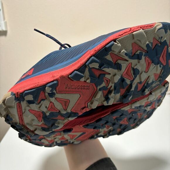 Hoka One One Torrent 2 Mens 10.5 Trail Running Shoes Moonlit Ocean Risk Red - Picture 9 of 12